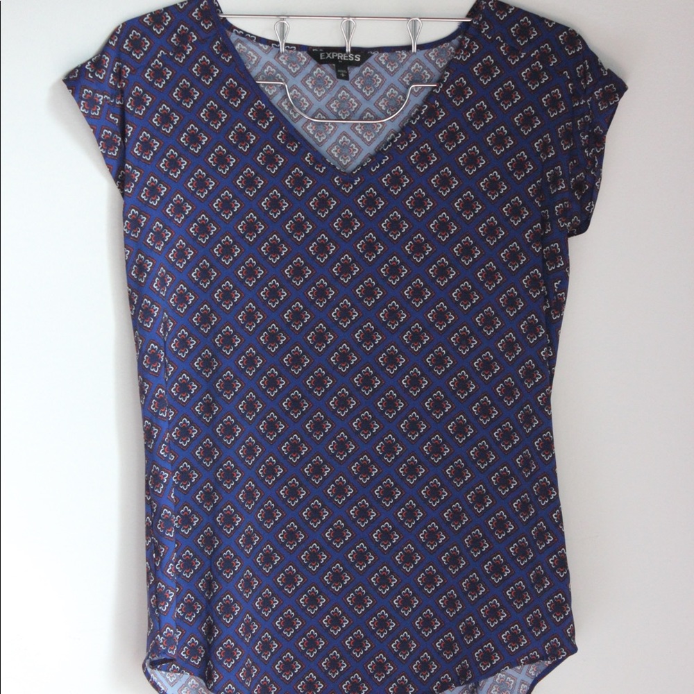 Patterned Silk Blouse - image 1